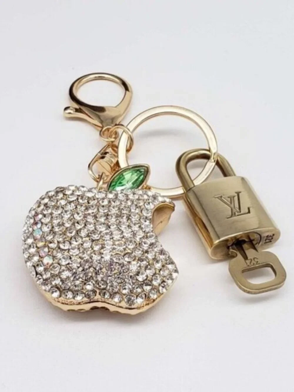 Louis Vuitton Authentic Gold Lock 🔒 Unbranded Apple Keychain Charm for Bags